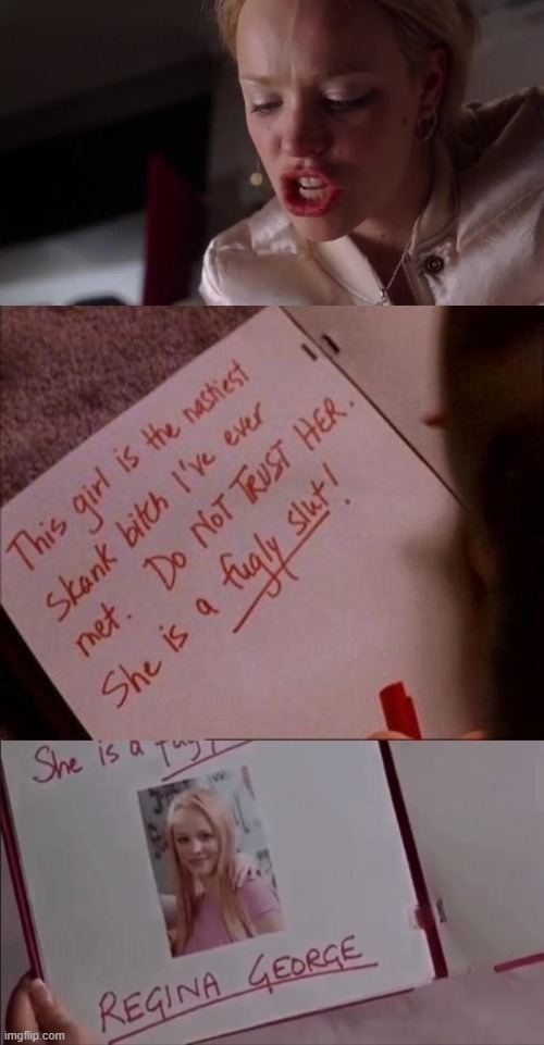 Template meme regina george burn book