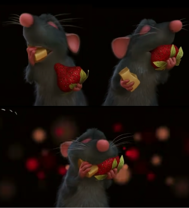 Template meme Remi eating both cheese and grape