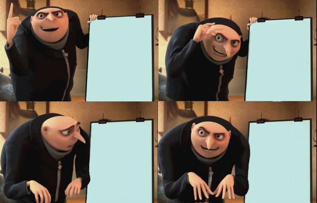 Plantilla de meme Reversal Gru plan