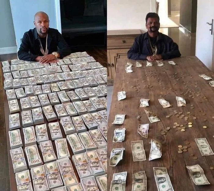 rich and poor meme template