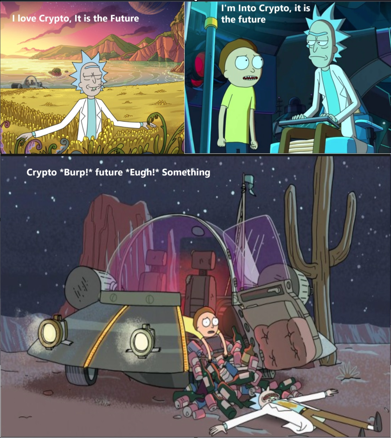 Plantilla de meme Rick and Morty Crypto