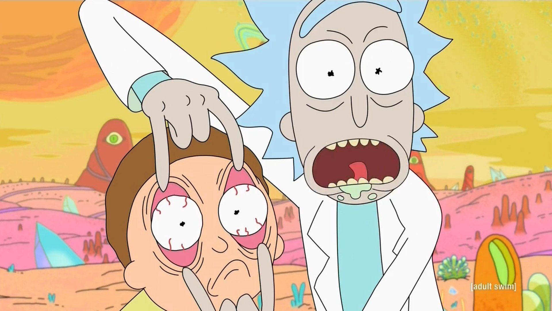 Template meme Rick & Morty Forced Look