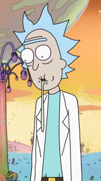 Template meme Rick Sanchez Drooling (Rick and Morty)