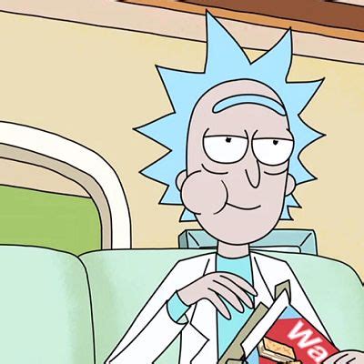 Template meme Rick Sanchez Eating Snack