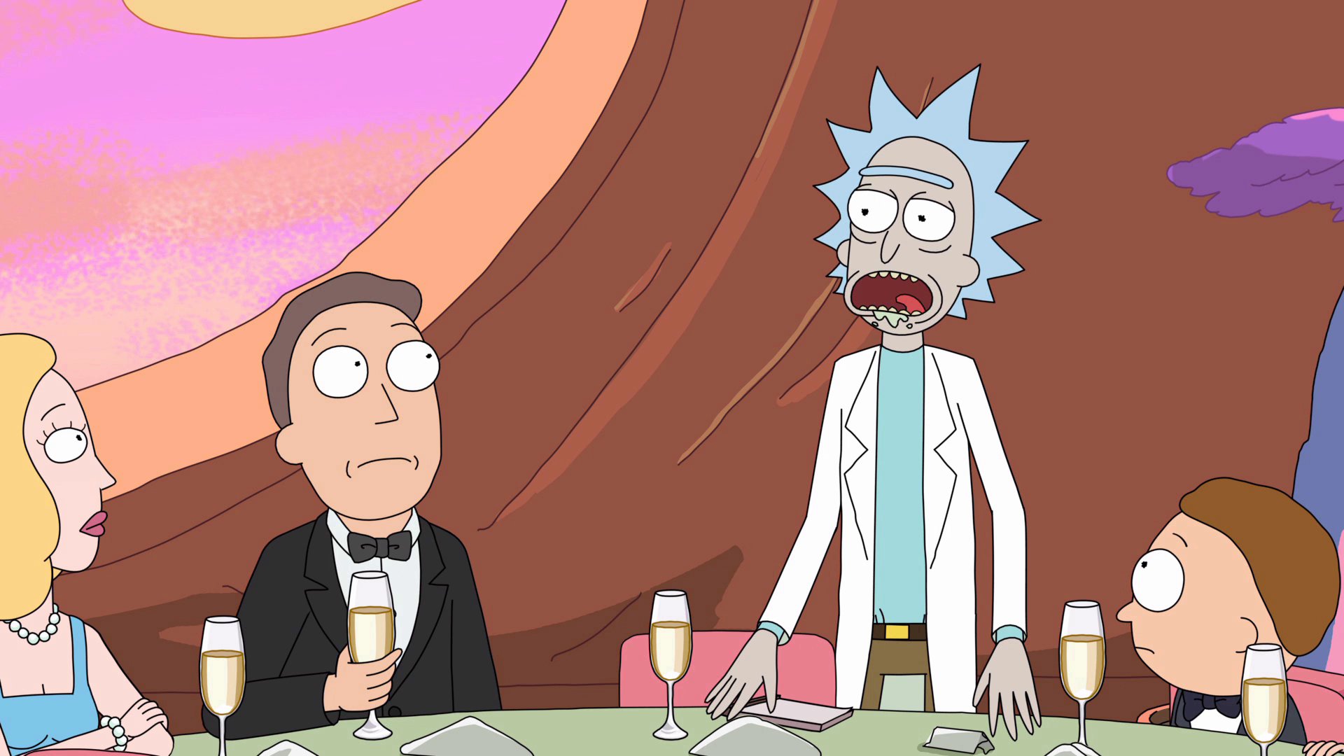 Plantilla de meme Rick Sanchez Wedding Speech
