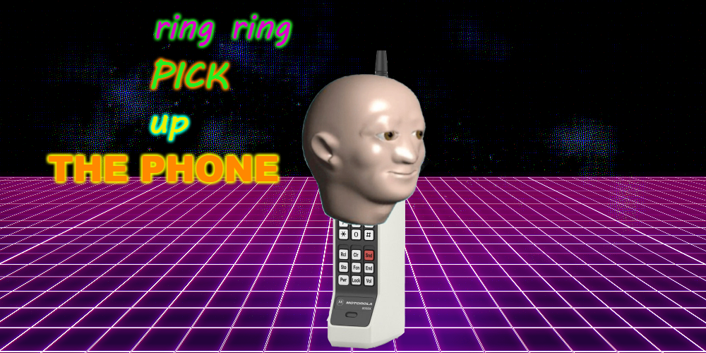 ring ring pick up the phone meme template