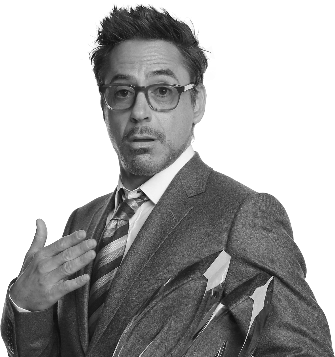 Plantilla de meme Robert Downey Junior Black and White