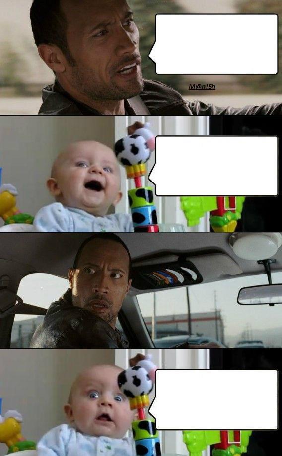 Template meme Rock and Baby meme