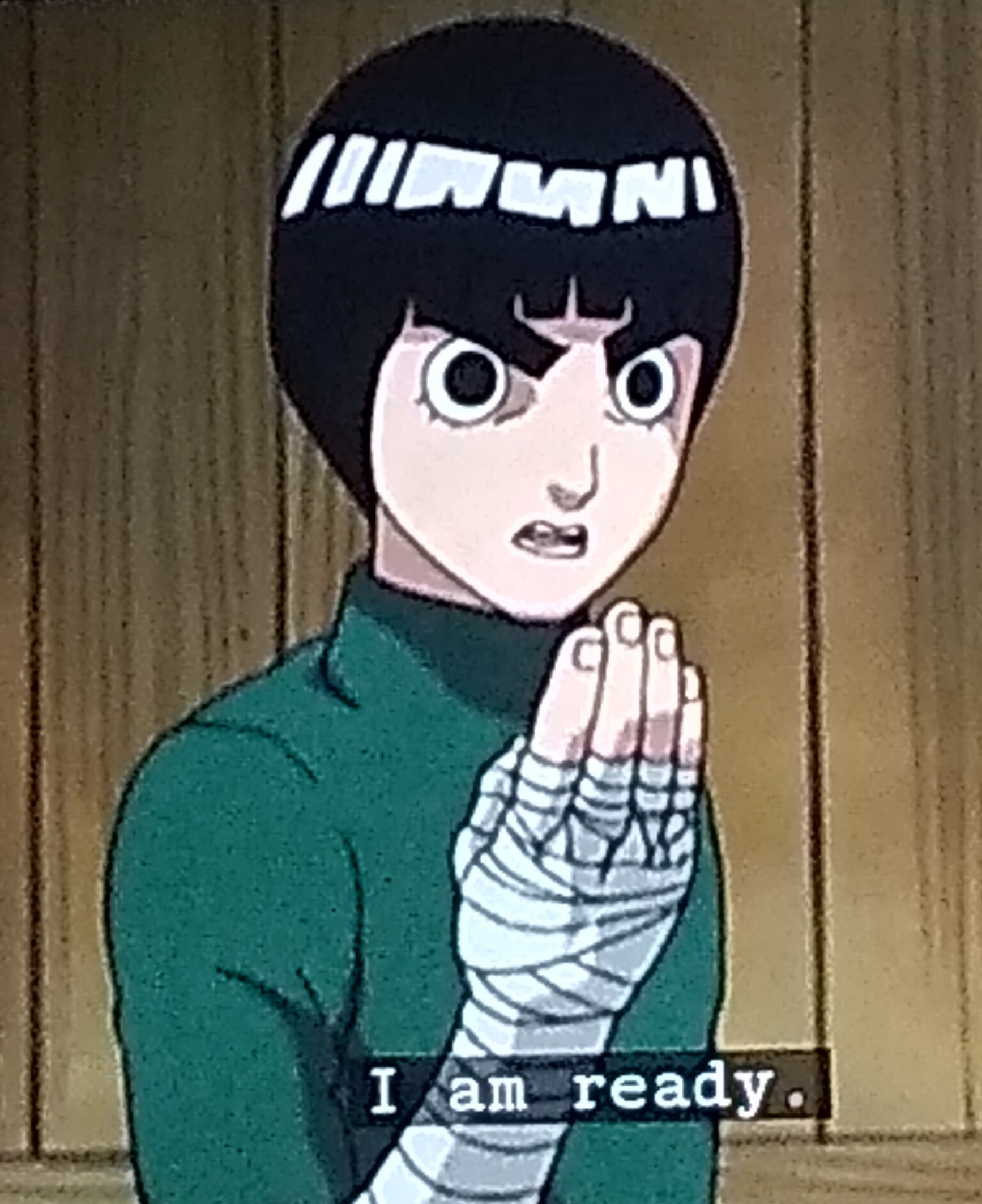 Template meme Rock Lee - I am ready.