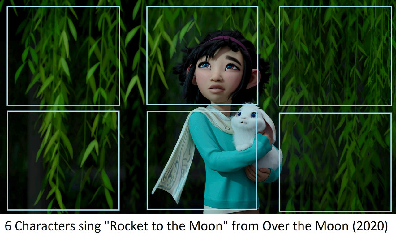 Plantilla de meme Rocket To The Moon From Over The Moon