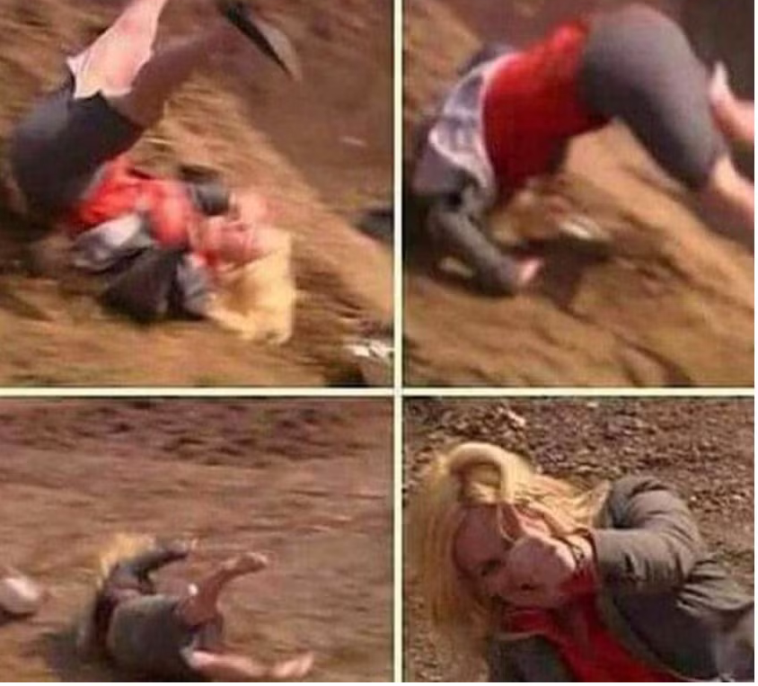 Plantilla de meme rolling into the pit