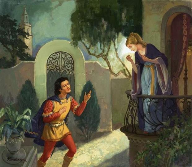 Template meme Romeo and Juliet Balcony Scene