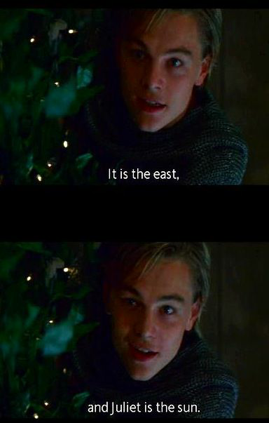 Template meme Romeo + Juliet It is the east and Juliet is the sun