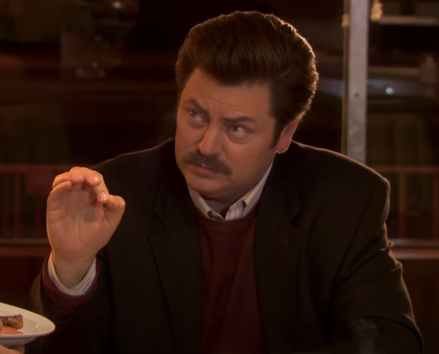 Plantilla de meme Ron Swanson - All the Bacon