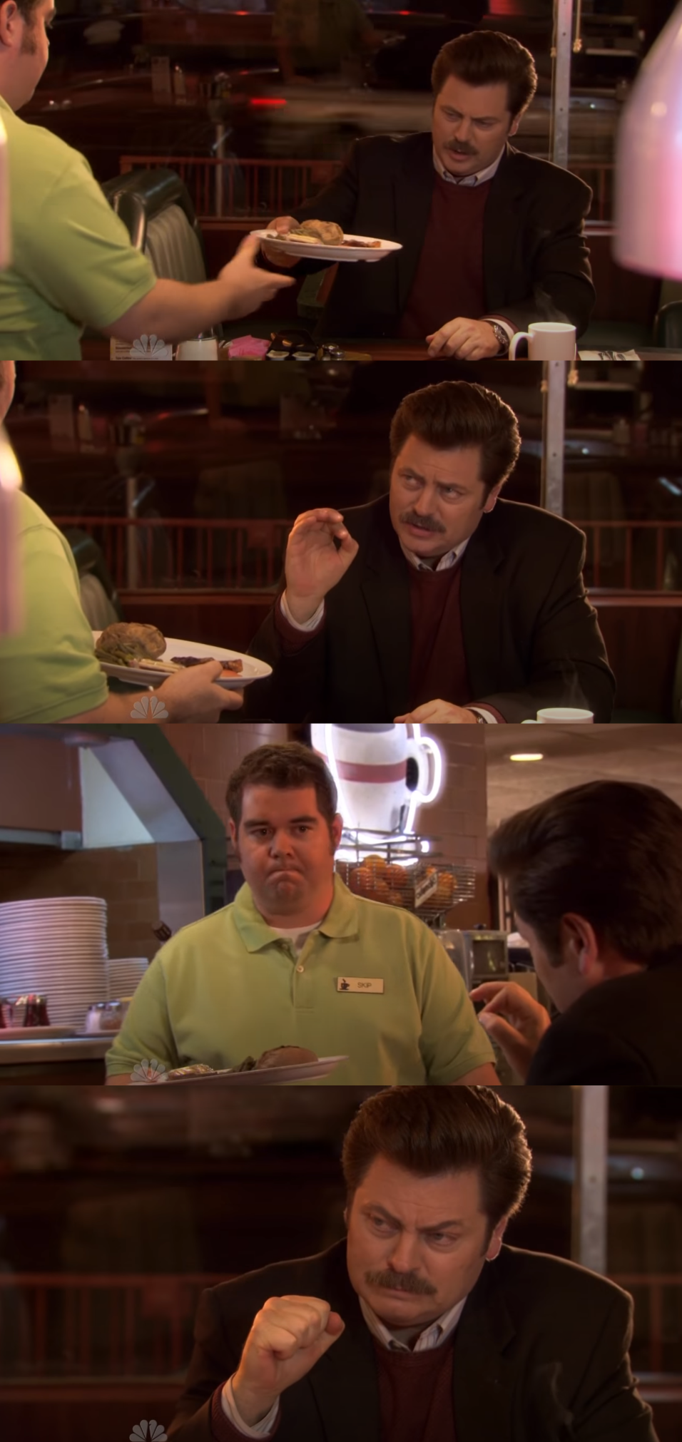 Template meme Ron Swanson All the Bacon and Eggs you have