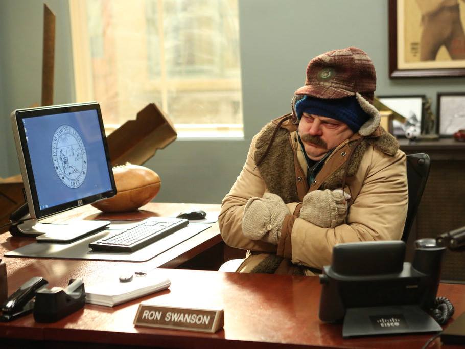 Plantilla de meme Ron Swanson Cold