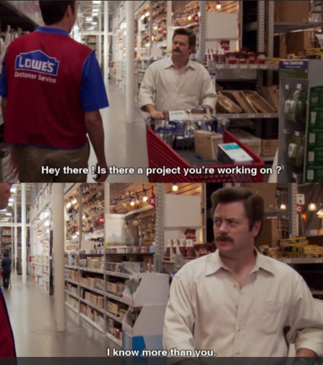 Plantilla de meme Ron Swanson I Know More Than You