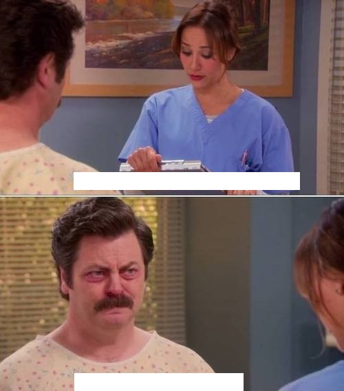 Template meme ron swanson mental illness