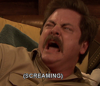 Plantilla de meme Ron Swanson screaming