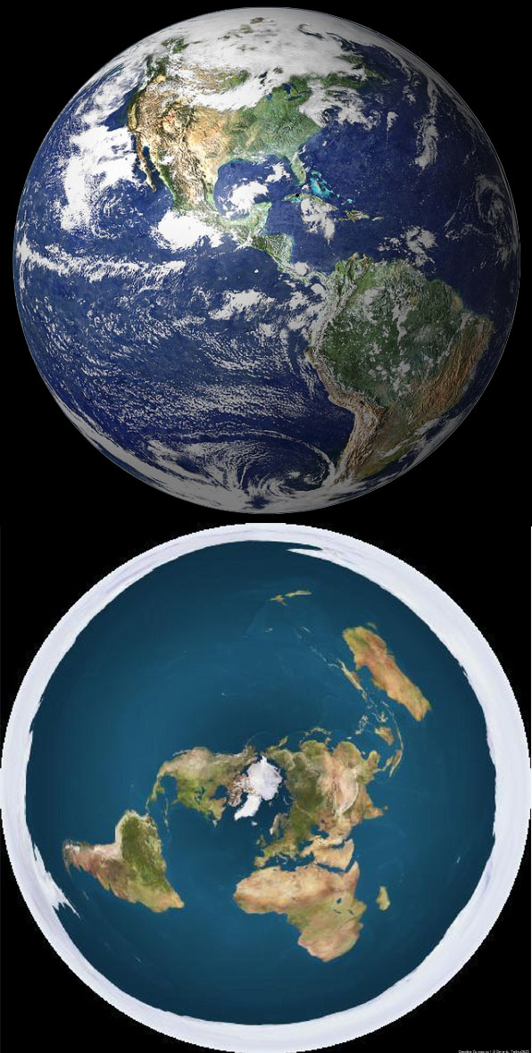 Template meme Round Earth, Flat Earth Alternative Fact