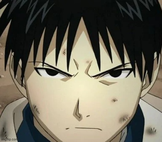 Plantilla de meme roy mustang hate simps