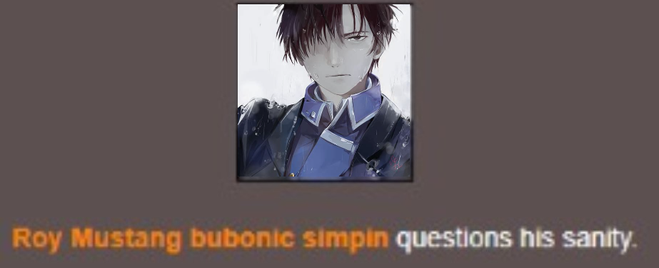 Plantilla de meme Roy Mustang Questions his sanity
