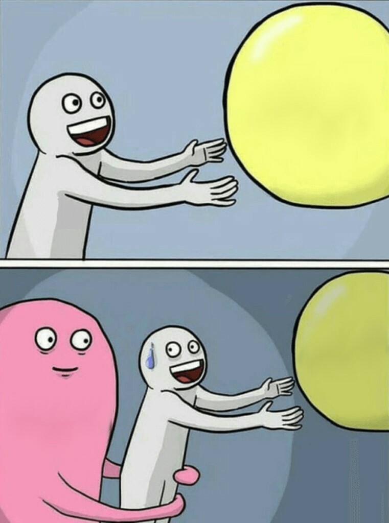 Plantilla de meme Running Away Balloon