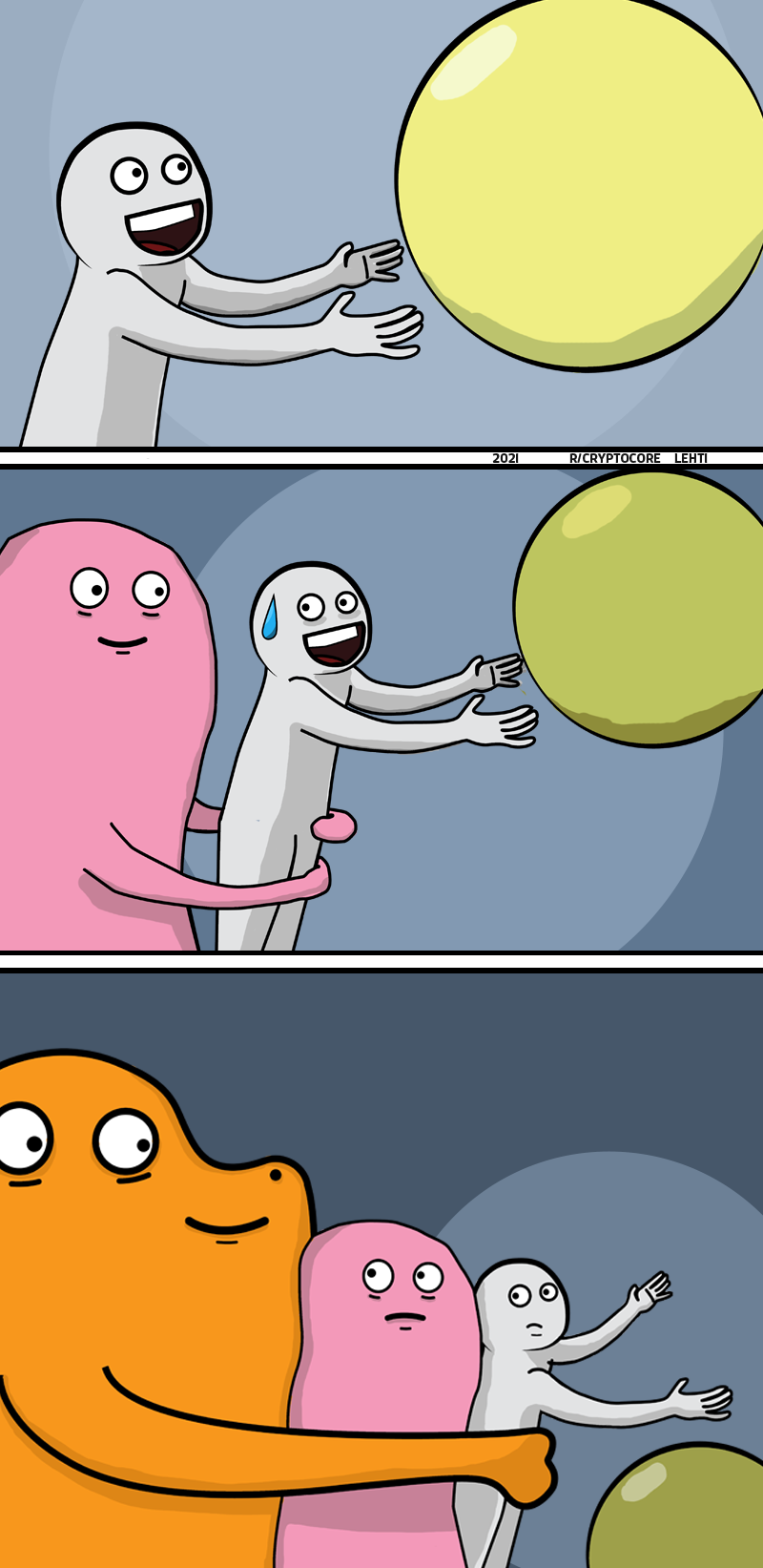 Template meme Running Away Balloon 2