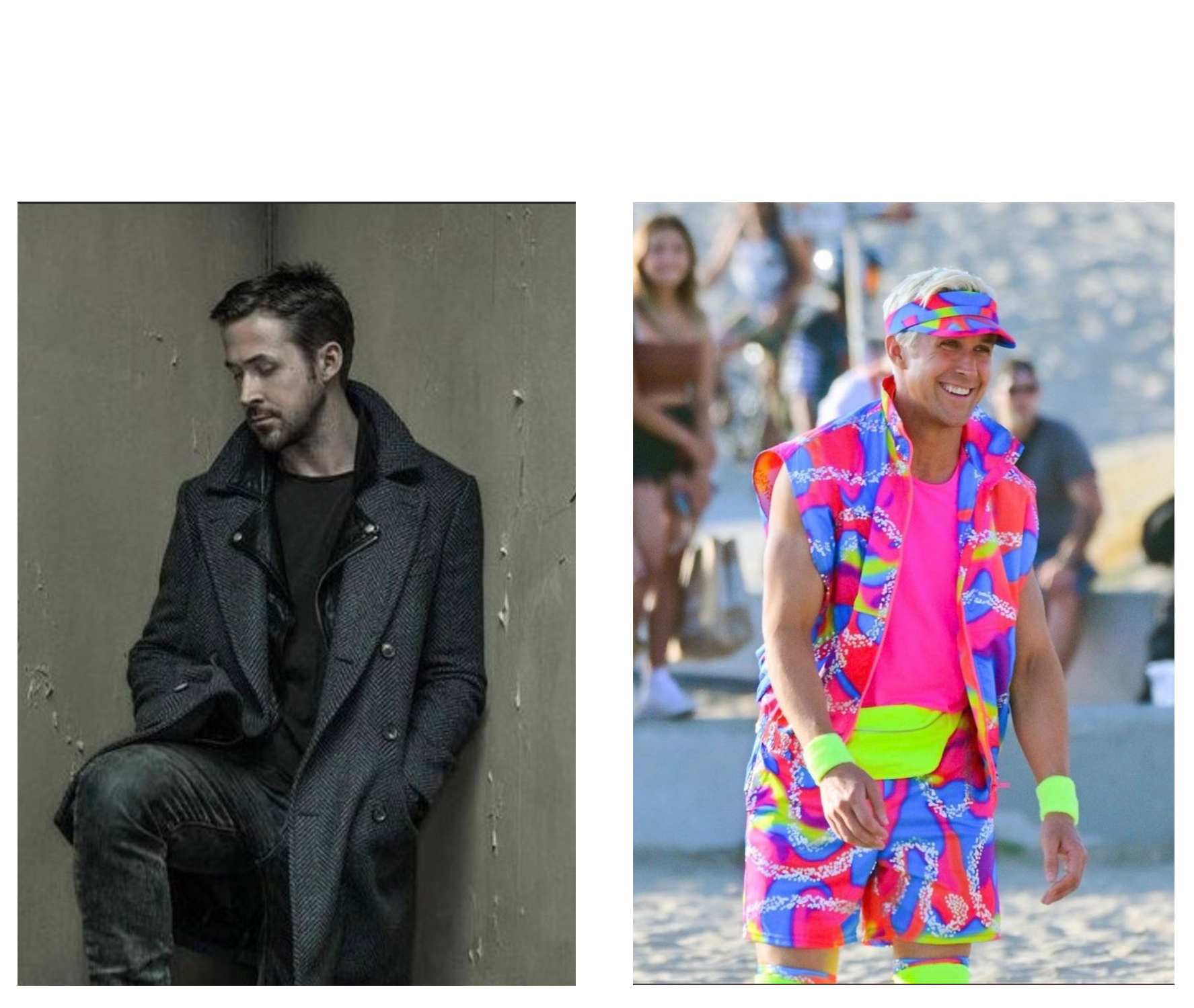 Plantilla de meme Ryan Gosling Blade Runner vs Barbie