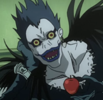 Plantilla de meme Ryuk (Death Note) With Apple