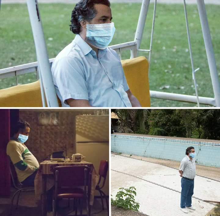 Plantilla de meme Sad Pablo Escobar Corona