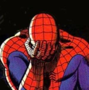 Plantilla de meme Sad Spiderman