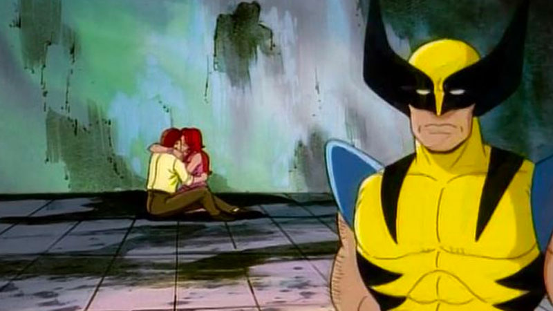 Template meme Sad Wolverine Seeing Jean Grey and Cyclops Kiss