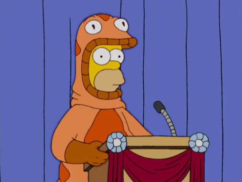 Safety Salamander Homer Simpson meme template