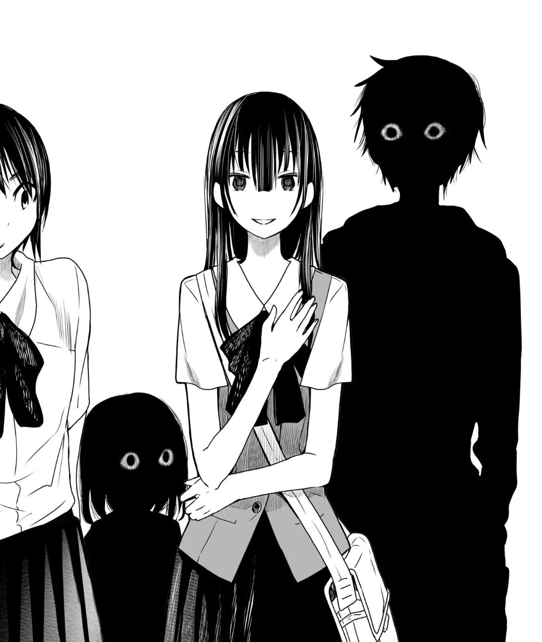 Sahara and Mi-Tan looking at Chiaki meme template