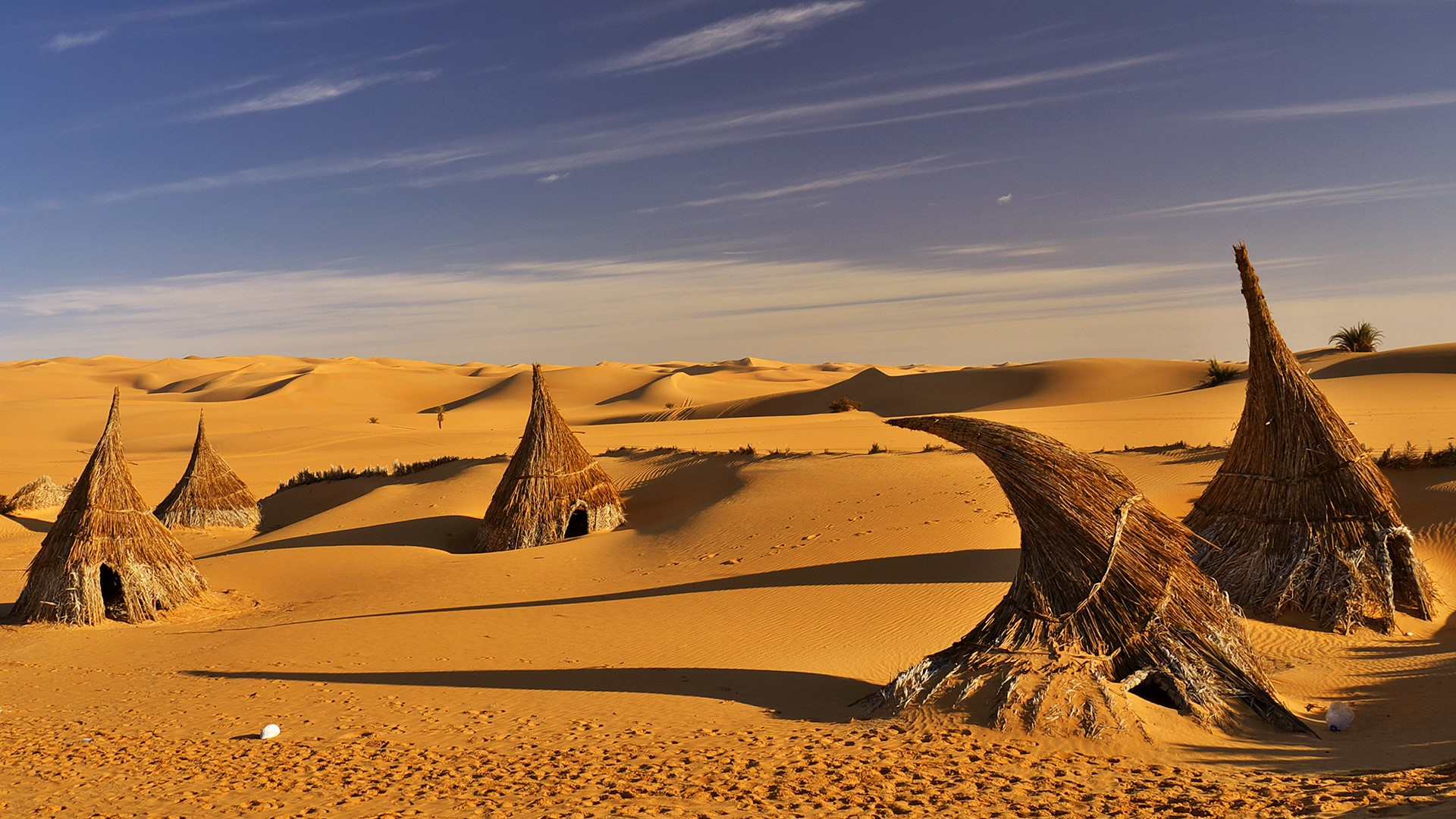 Plantilla de meme Sahara straw huts