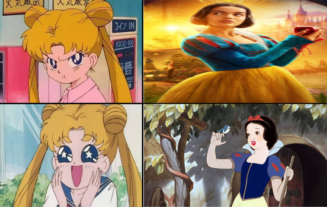 Plantilla de meme sailor moon and snow white