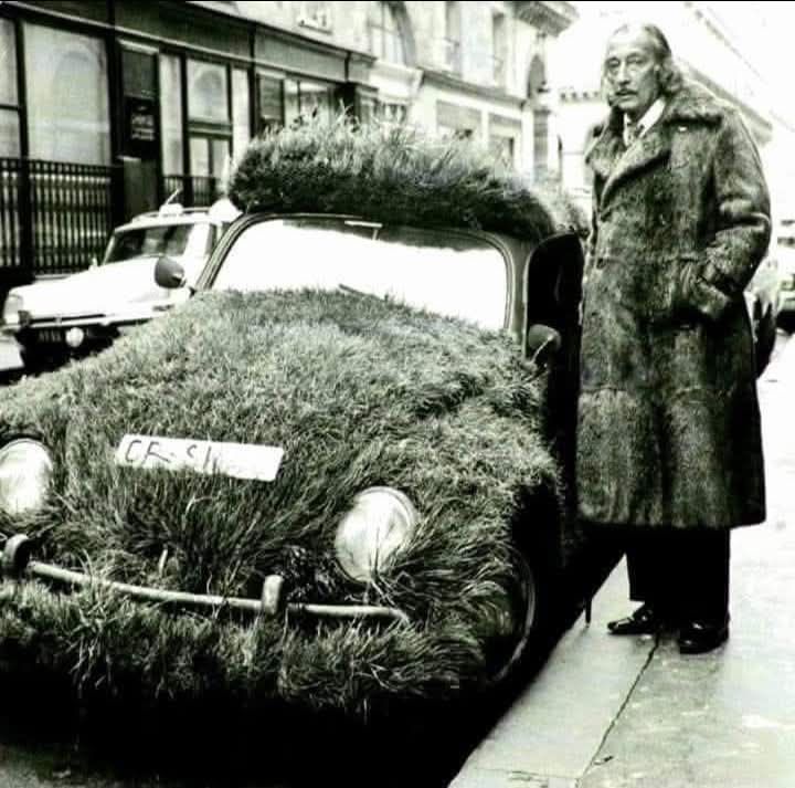Template meme Salvador Dali Car
