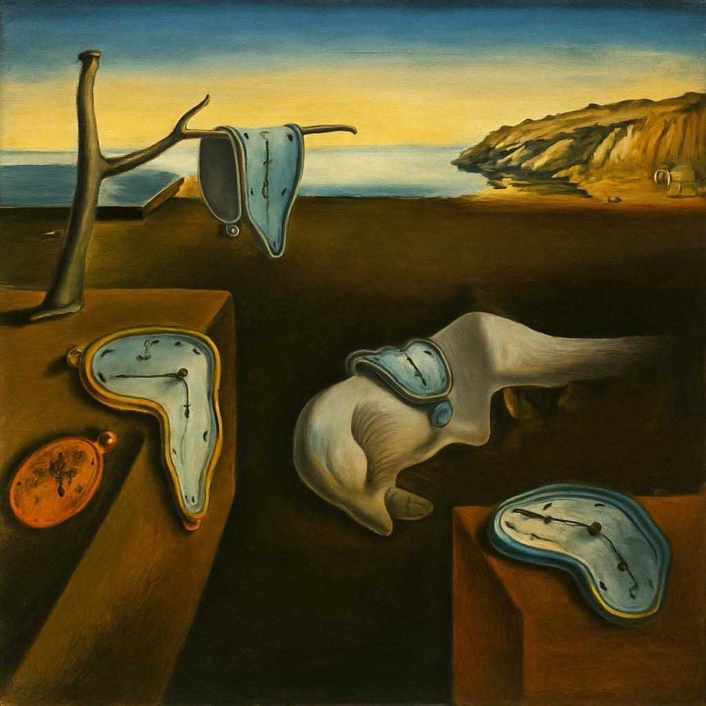 Plantilla de meme salvador dalis persistence of memory
