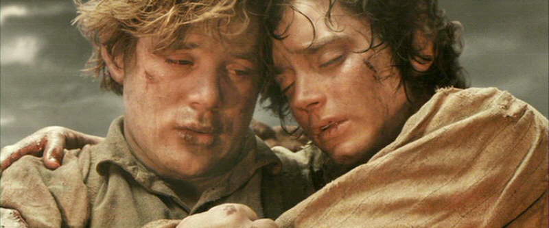 Plantilla de meme Sam and Frodo Mordor