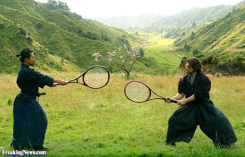 Plantilla de meme Samurai Tennis
