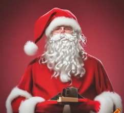 Plantilla de meme santa low quality