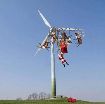 santa windmill meme template