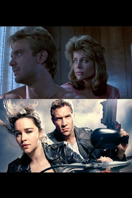 Template meme Sarah Connor + Kyle Reese Comparison