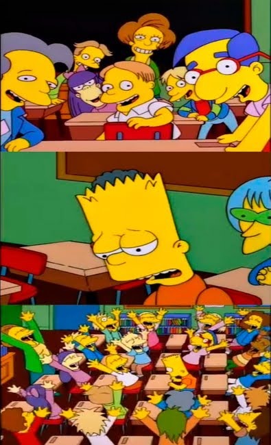 Template meme say the line bart! simpsons