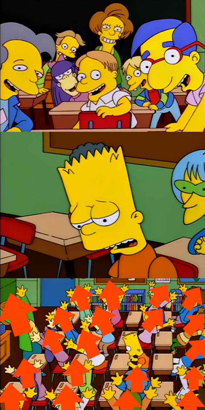 Plantilla de meme Say the line bart upvote