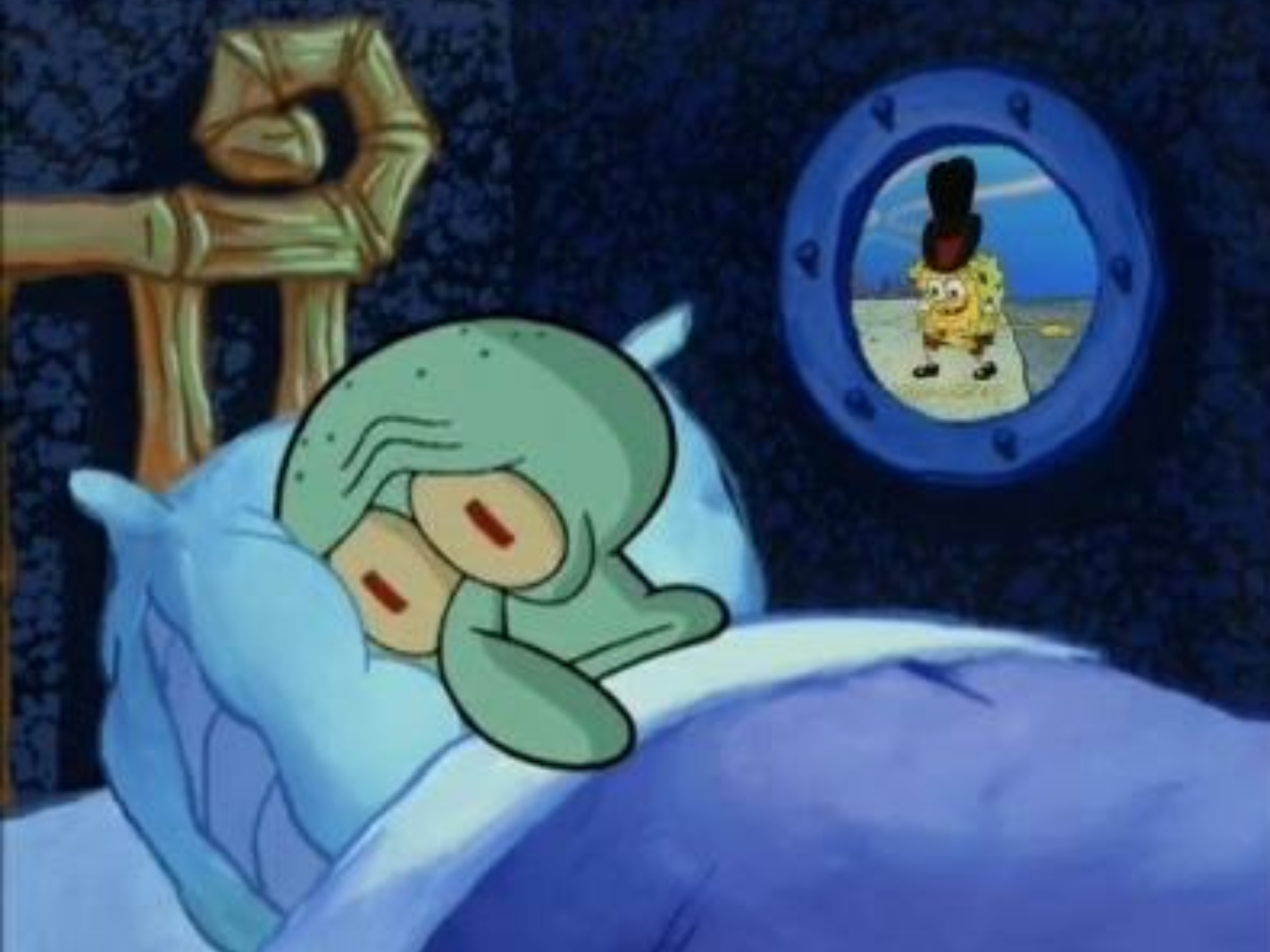 Plantilla de meme scared squidward