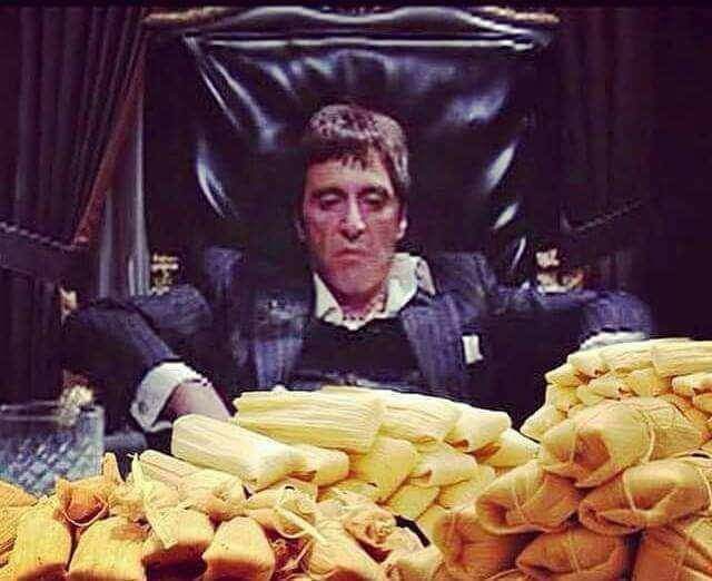Plantilla de meme Scarface Tamales