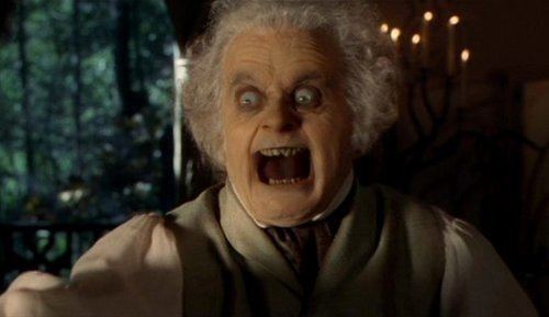 Template meme Scary face Bilbo Baggins hobbit