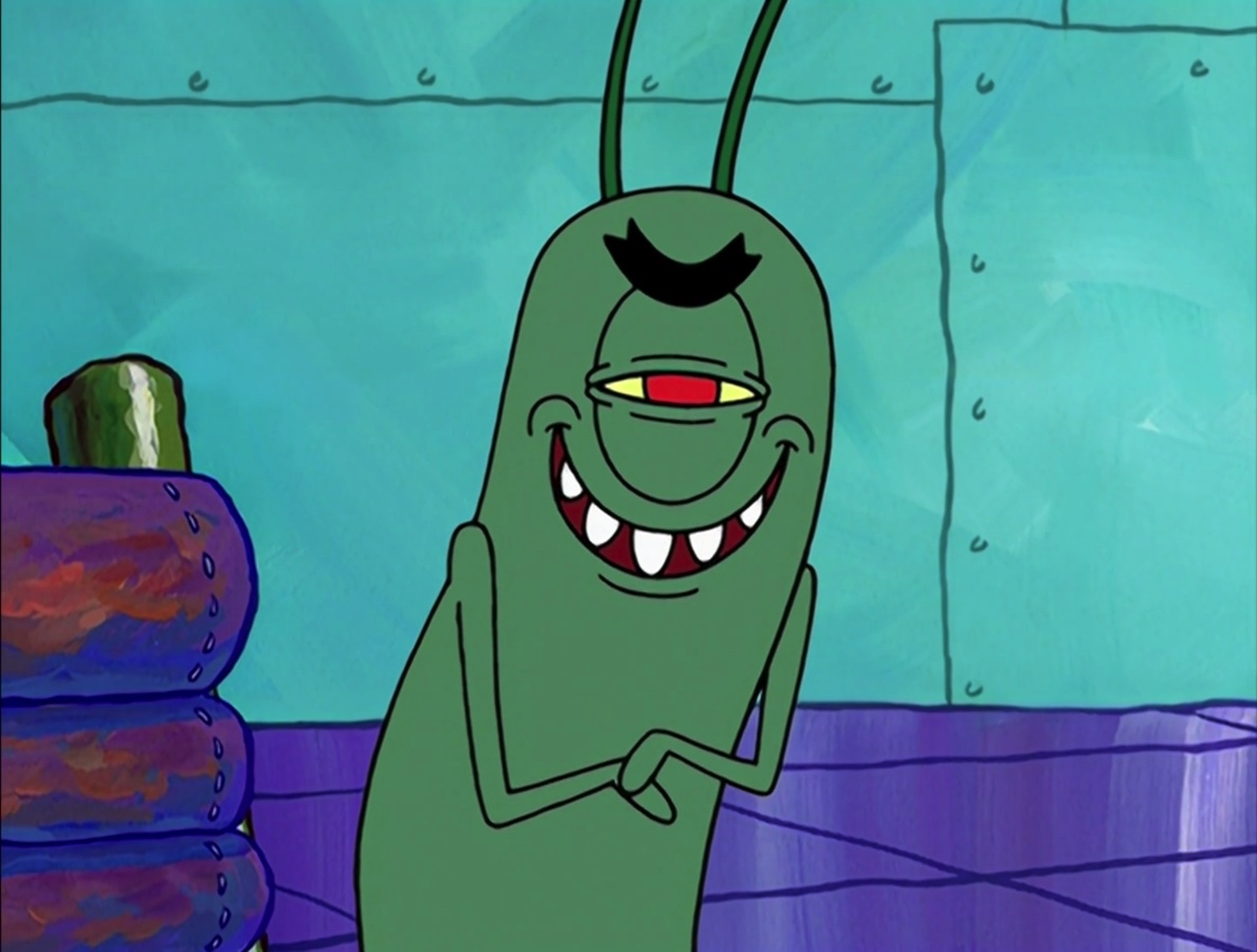 Plantilla de meme Scheming Plankton